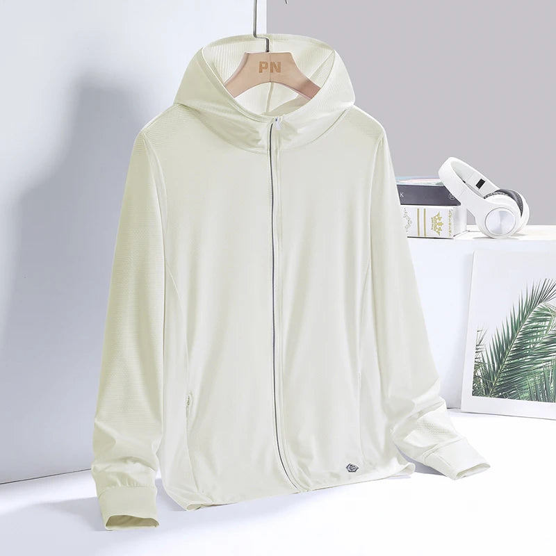 UPF 50+ Sun Protection Hoodie Jacket – Lightweight UV Coat for Men & Women