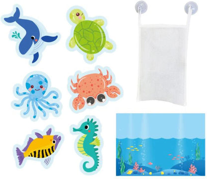 Kids Bath Toys Soft EVA Foam Floating Wall Stickers