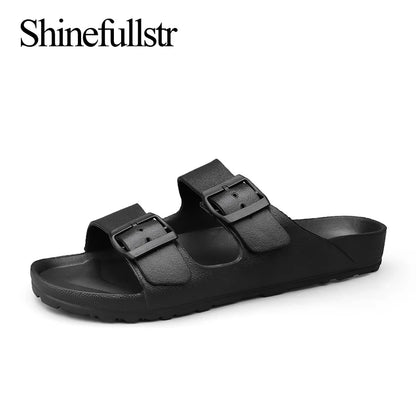 Summer Adjustable Soft Slides Slippers Men Flat Eva Lightweight Anti Slip Size 34-47 48 49