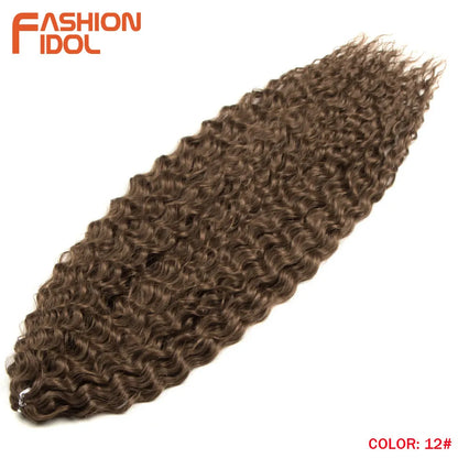 Idol 300g 22 Inch Ariel Curl Hair Water Wave Twist Crochet Synthetic Ombre Rainbow Color Braiding