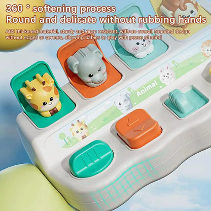 Montessori Pop-Up Animal Toy – Sensory Learning Box for Babies