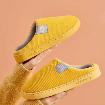 Women S Men Thick Soft Bottom Home Slippers Household Plush Anti-Slip Thermal Indoor Winter - Soft