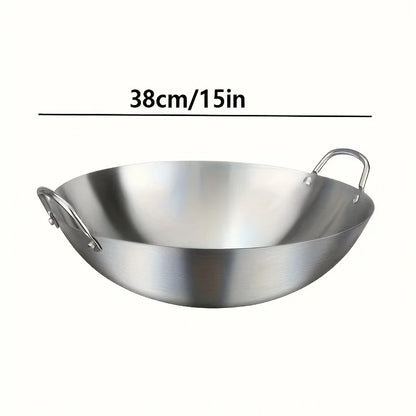 Stainless Steel Wok with Dual Handles – Uncoated