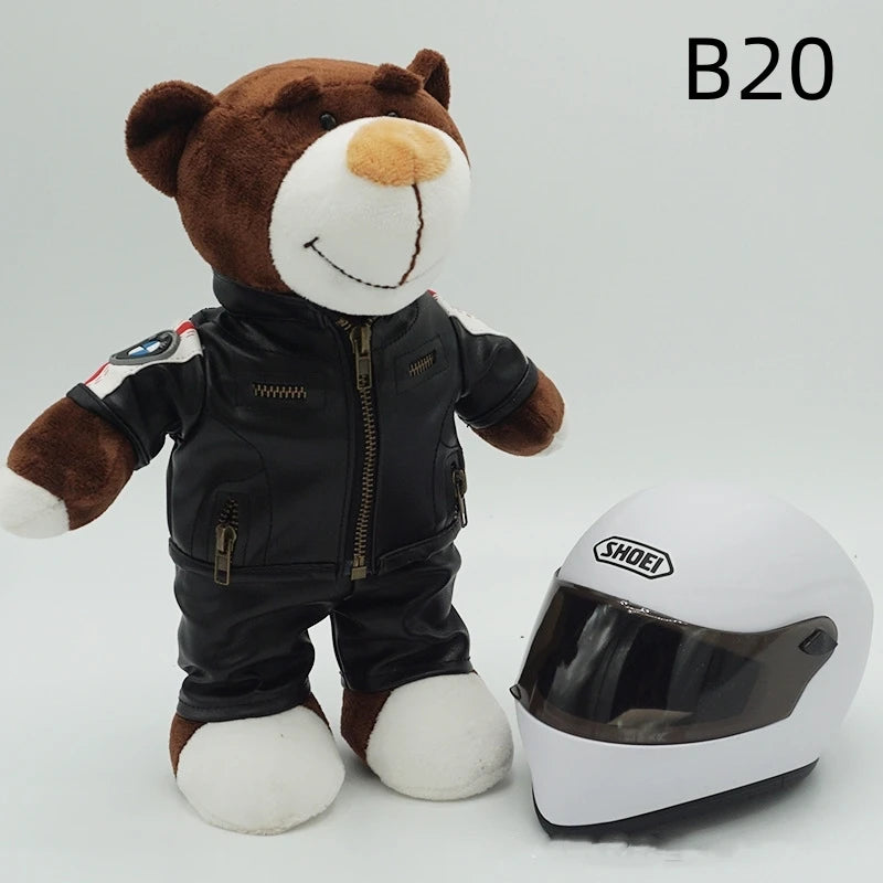 Motorcycle Helmet Teddy Bear Plush Toy – Biker Stuffed Animal Gift