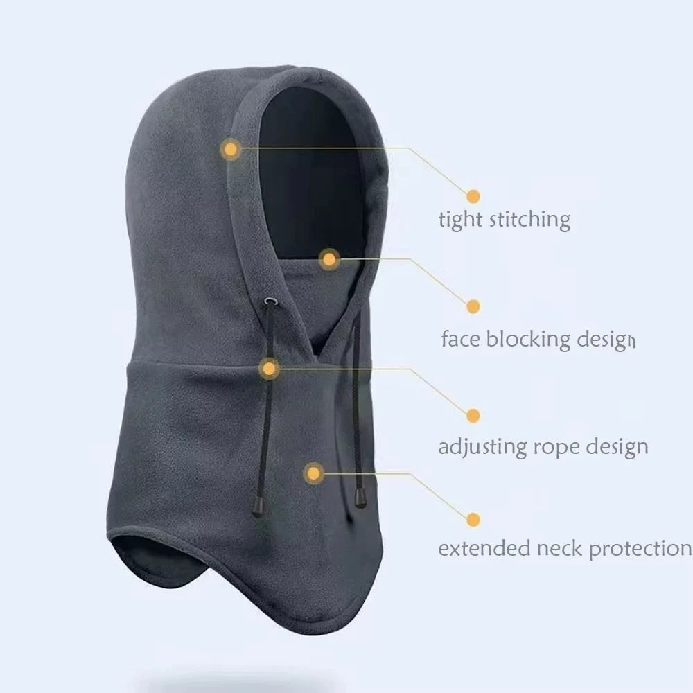 Winter Fleece Balaclava Hood with Face Mask