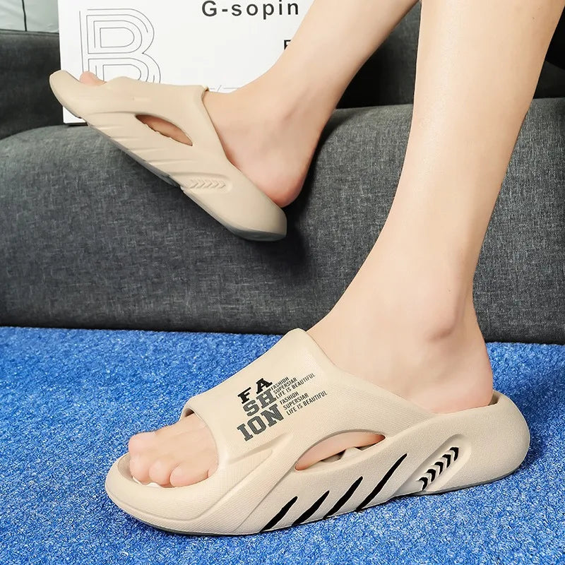 Summer Man Massage Slippers Indoor Outdoor Beach Sandals Soft Bottom Casual Male Flip Flops Mens