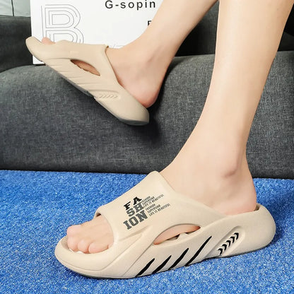 Summer Man Massage Slippers Indoor Outdoor Beach Sandals Soft Bottom Casual Male Flip Flops Mens