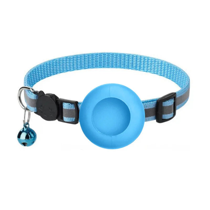 AirTag Pet Collar with GPS Holder – Adjustable Anti-Lost Collar for Cats & Puppies