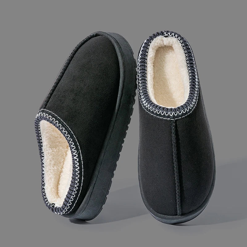 Women S Plush Slippers Winter Warm House Shoes Thick Eva Sole Indoor Outdoor Use Cozy Non-Slip