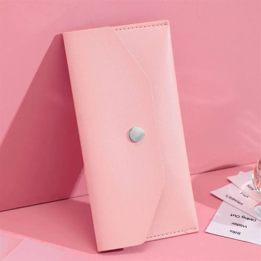 Slim PU Leather Envelope Wallet – Waterproof Cash Organizer