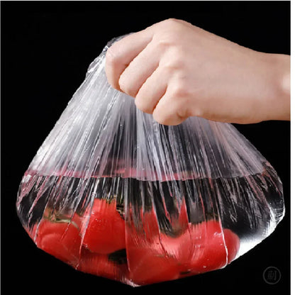 Elastic Food Cover Lids 100 Pack – Disposable Bowl Covers