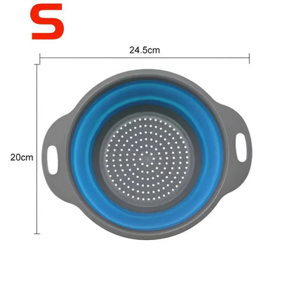 Collapsible Silicone Colander – Foldable Kitchen Strainer
