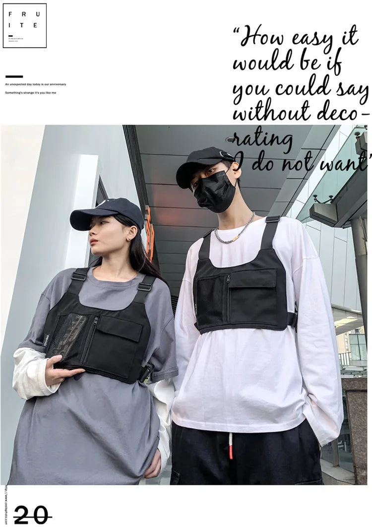 Tactical Chest Rig Bag – Unisex Hip-Hop Streetwear Vest Pack