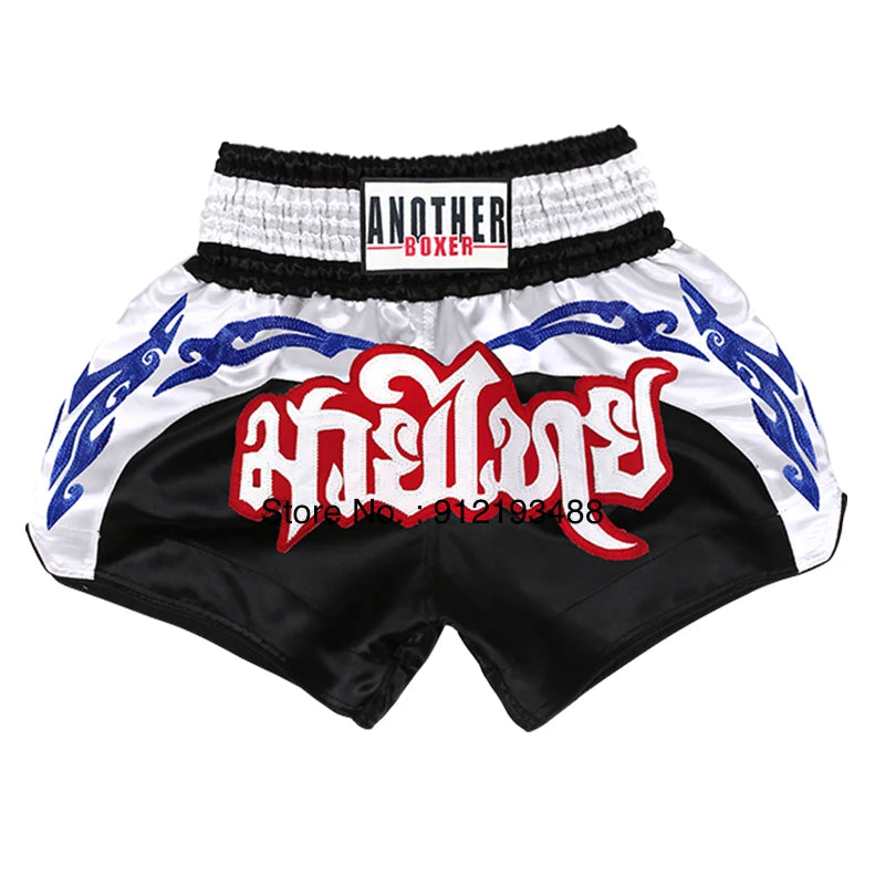 Muay Thai Shorts – Embroidery Kickboxing & Martial Arts Training Pants