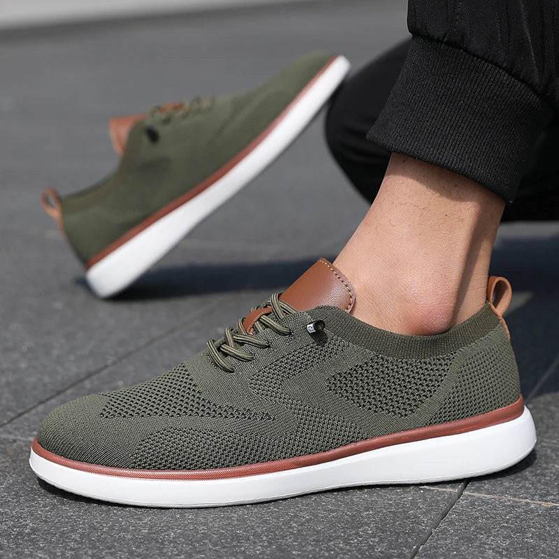 Men's Mesh Knit Sneakers – Lightweight Breathable Casual Shoes