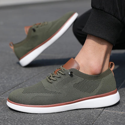 Men's Mesh Knit Sneakers – Lightweight Breathable Casual Shoes