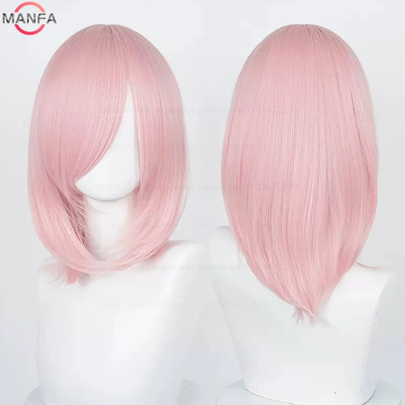 Anime Cosplay Wig - 40cm Medium Straight Wig with Bangs