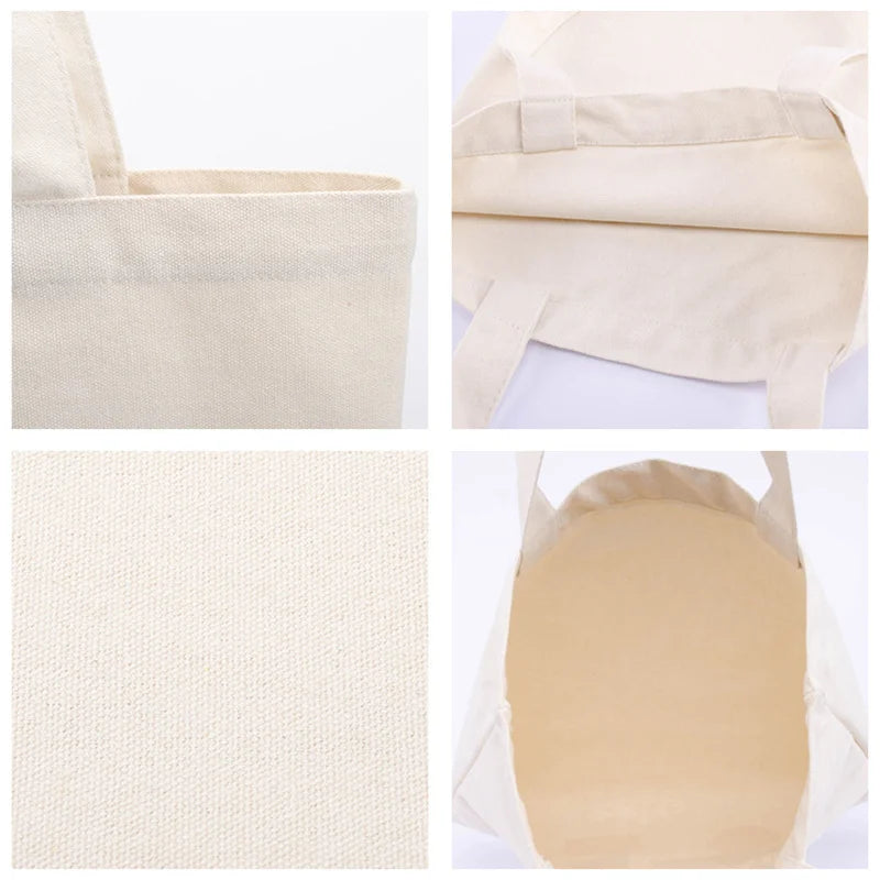 Canvas Tote Bag – Large Capacity Eco-Friendly Reusable Cotton Shoulder Bag