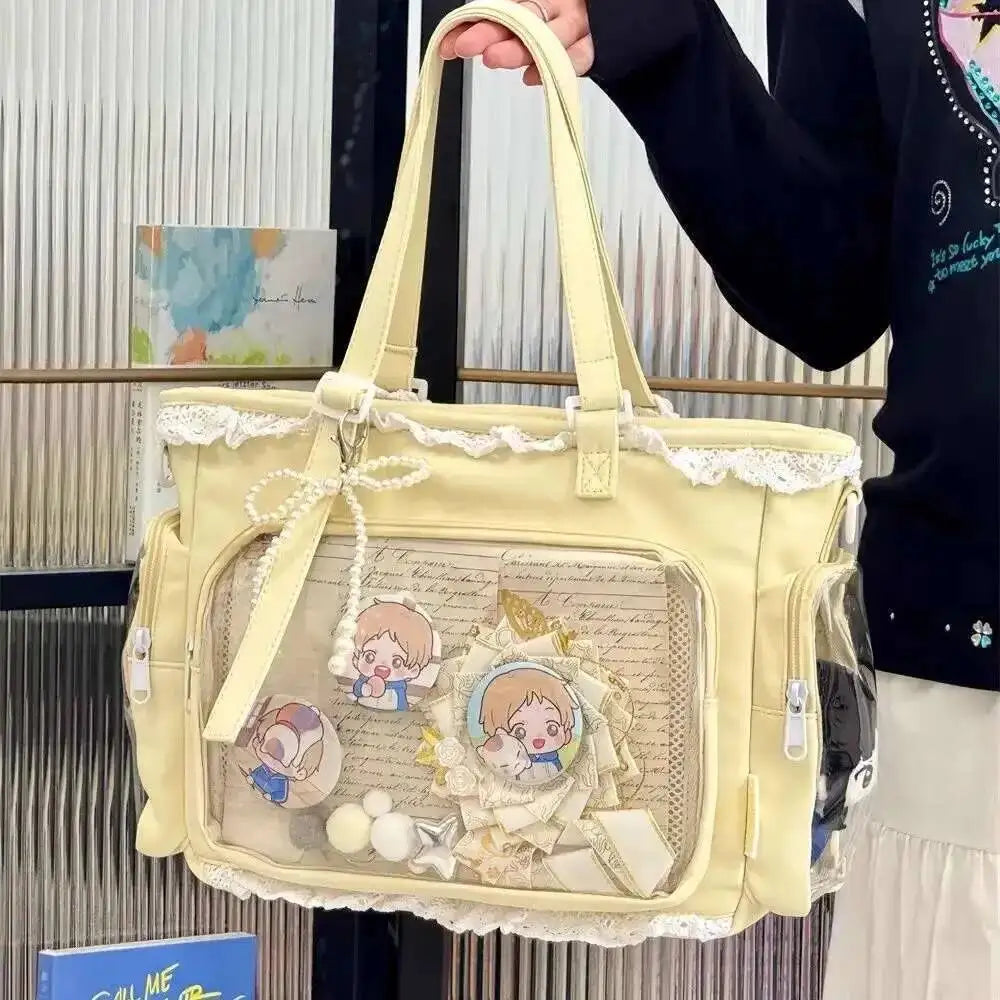 Ita Bag Transparent Window Tote – Y2K Kawaii Crossbody Shoulder Bag