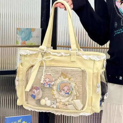 Ita Bag Transparent Window Tote – Y2K Kawaii Crossbody Shoulder Bag