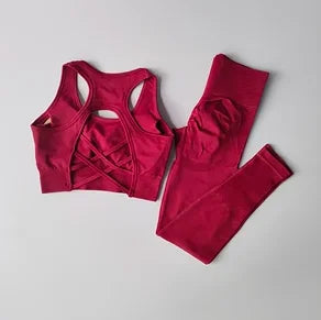Women's 2-Piece Yoga Set – Sports Bra & High-Waist Leggings