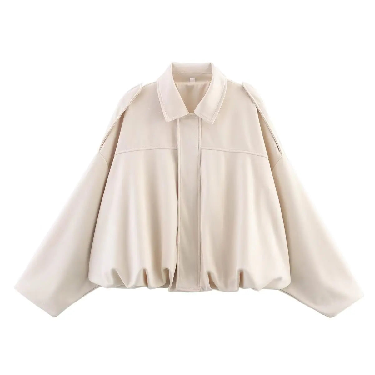 Women's Oversized Suede Texture Bomber Jacket
