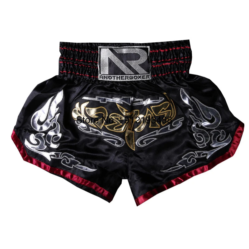 Muay Thai Shorts – Embroidery Kickboxing & Martial Arts Training Pants
