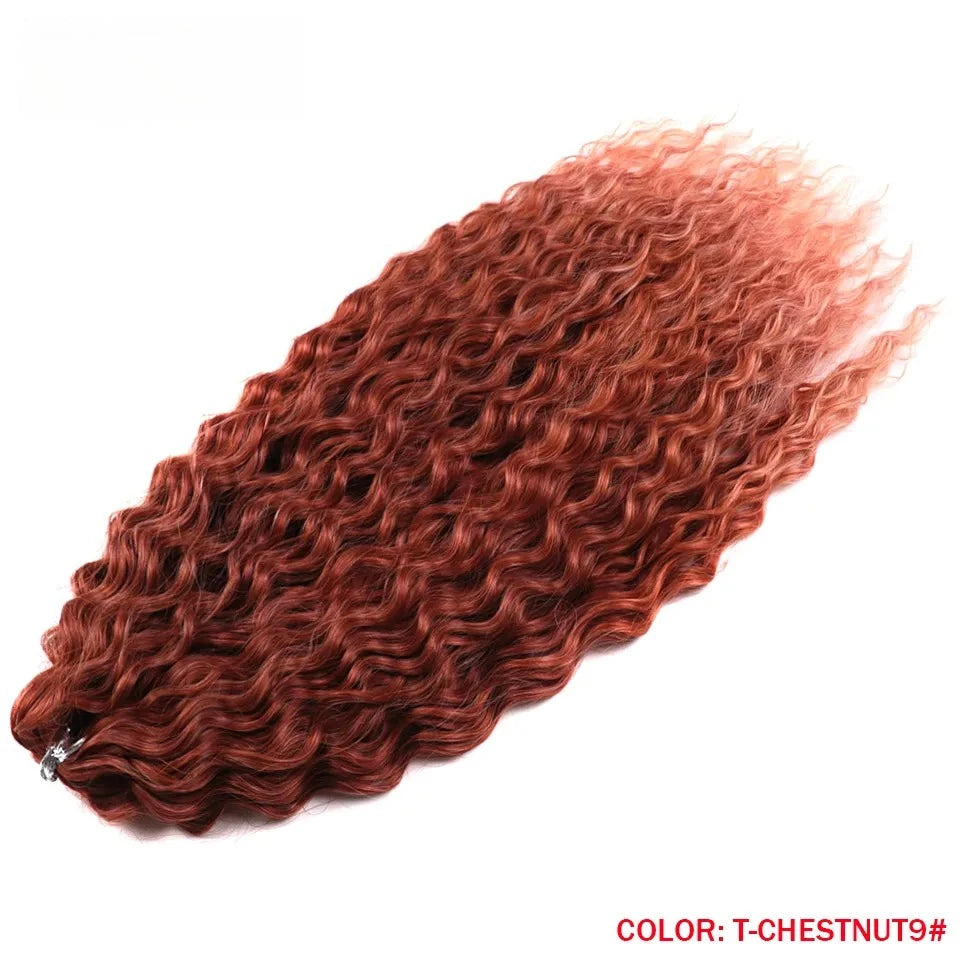 Idol 300g 22 Inch Ariel Curl Hair Water Wave Twist Crochet Synthetic Ombre Rainbow Color Braiding