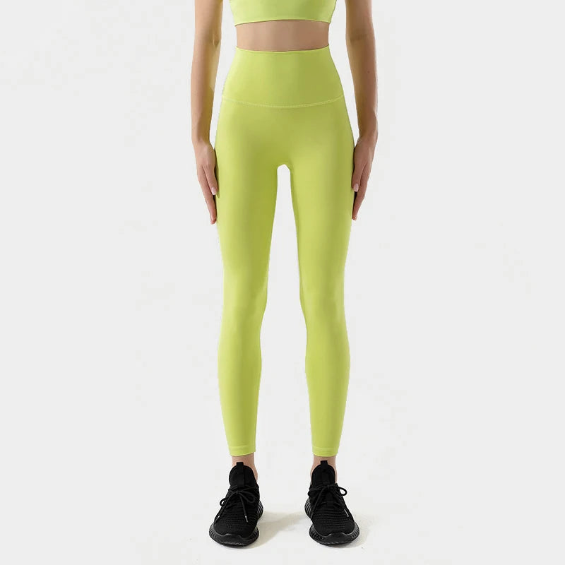 Women's Nylon Yoga Pants – Gym Leggings with Elastic Waist