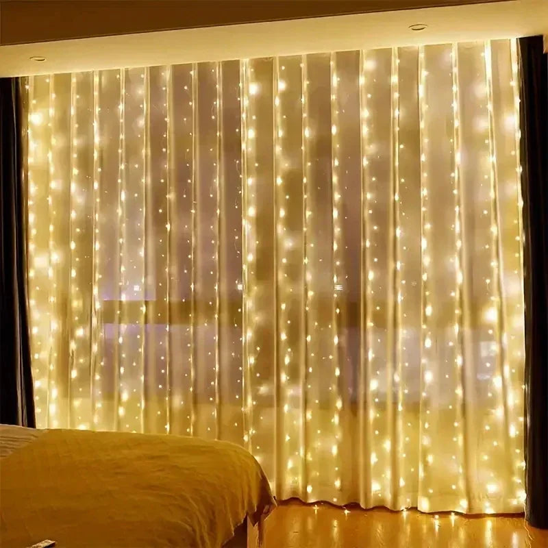 Remote Control Usb Fairy Lights 3m Led Curtain String Christmas Home Bedroom Decor Festive Party