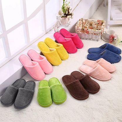 Men S Winter Slippers Warm Bedroom Plush Shoes Home Floor Soft Indoors Thin Velvet Solid Color Non