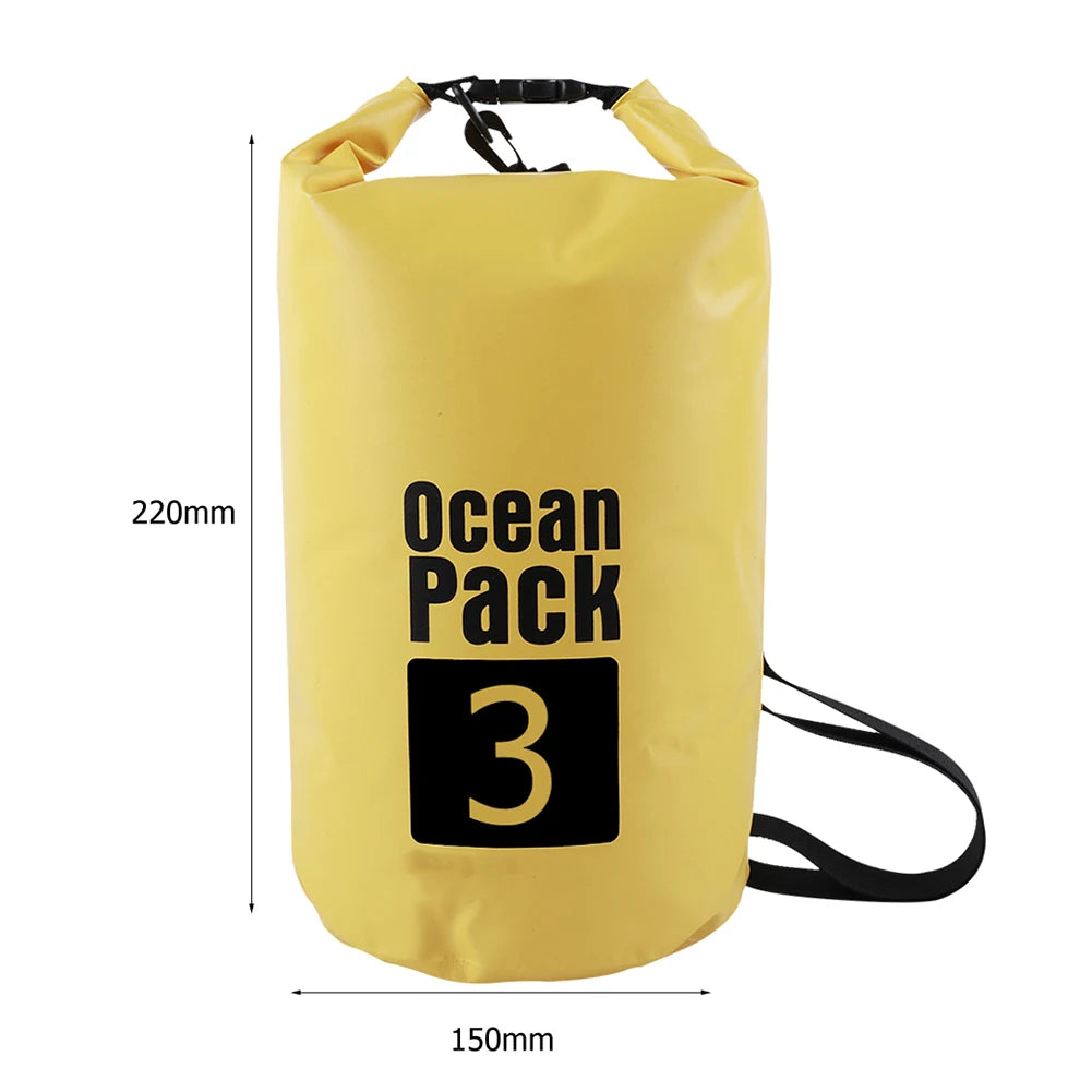 Waterproof Dry Bag – Foldable Roll-Top Pack 2L 3L 5L 10L 15L