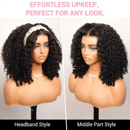 13x4 HD Lace Front Wig Burmese Curly Human Hair Pre Plucked