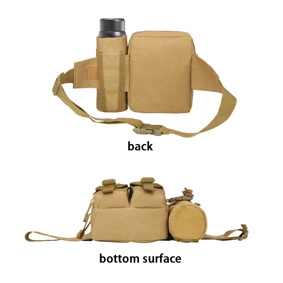 Tactical Waist Bag with Detachable Water Bottle Holder