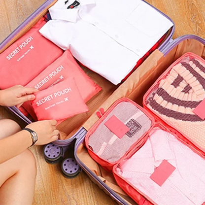 6-Piece Travel Packing Cubes Set with Secret Pouches
