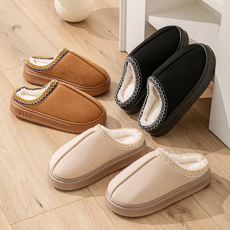 Women's Fuzzy Fur Slippers – Plush Indoor Winter Slides Sizes 36–45