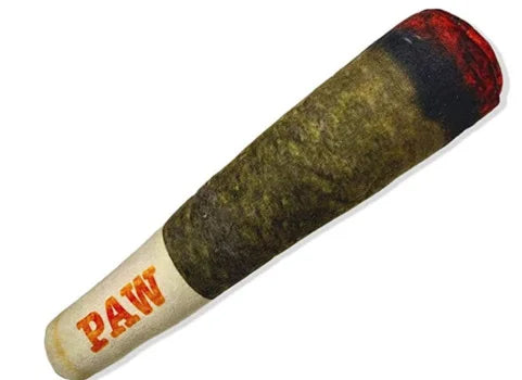 Cigar Design Squeaky Dog Toy - Funny Plush Chew Toy for Small Dogs