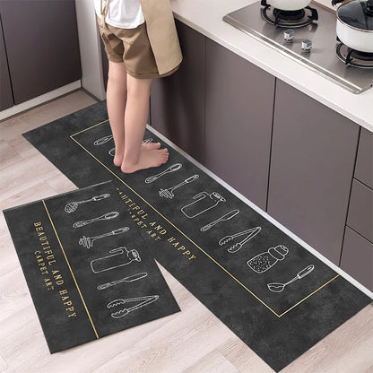 Anti-Slip Kitchen Floor Mat Set – Soft Washable Area Rug for Kitchen, Bedroom & Hallway