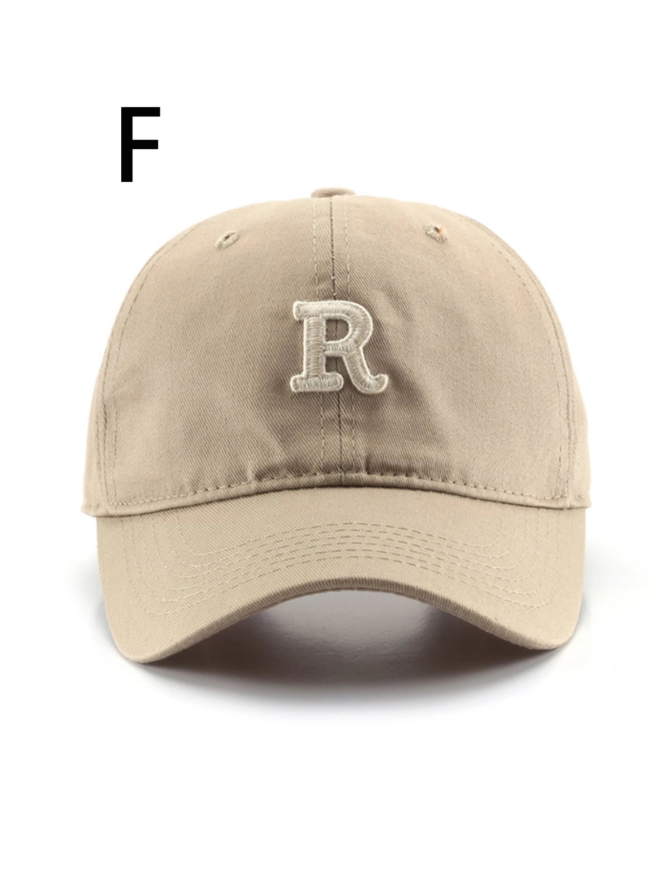 Letter R Embroidered Baseball Cap – Unisex Cotton Dad Hat