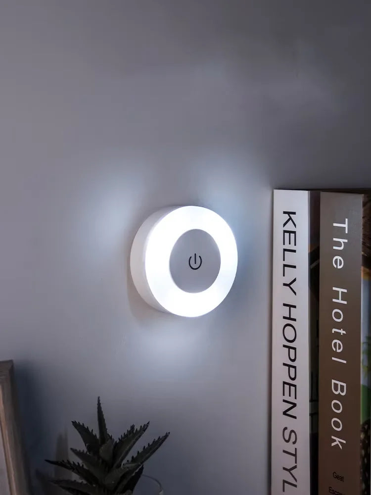 Energy Saving Led Touch Sensor Night Lights Usb Rechargeable Magnetic Wall Light Room Aisle Bedroom