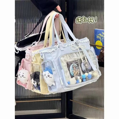 Anime Ita Bag Large Shoulder Tote with Clear Window – Kawaii Crossbody Bag for Fans