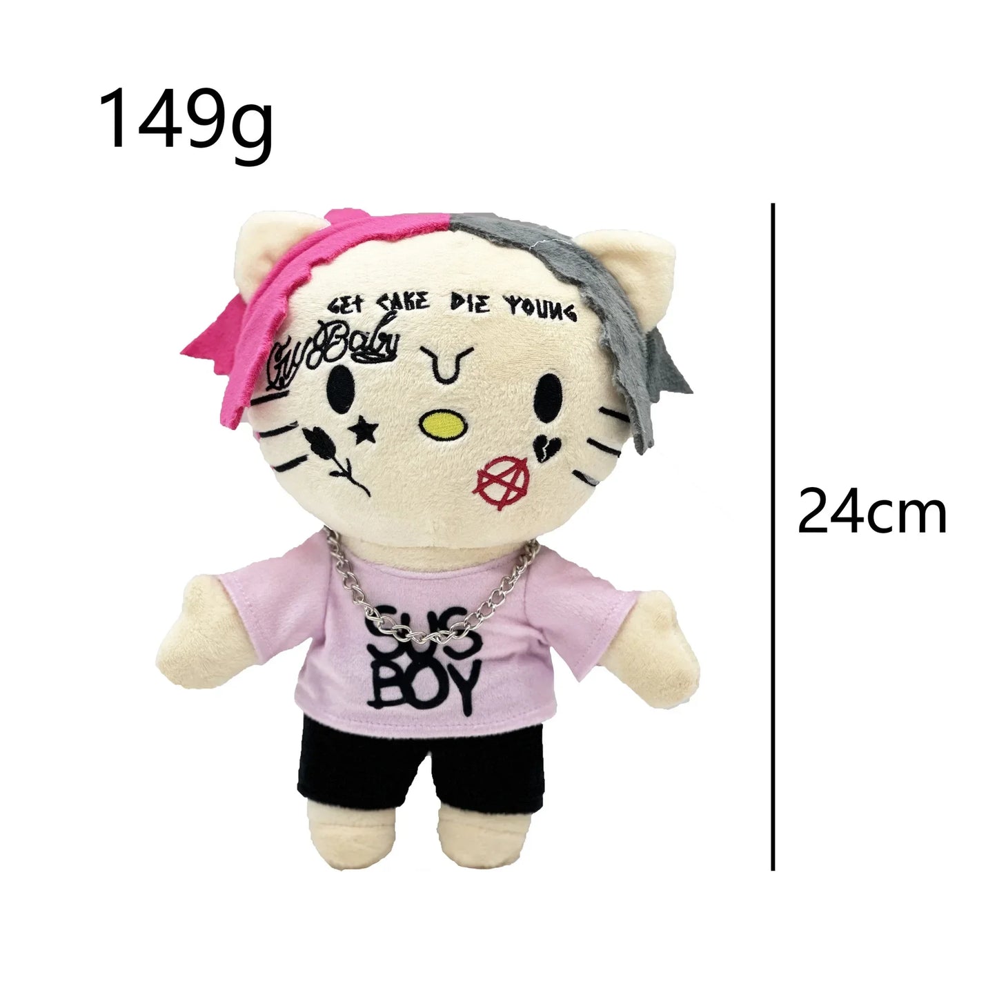 Hip-Hop Cat Plush Toy Doll – Rapper Style Stuffed Animal