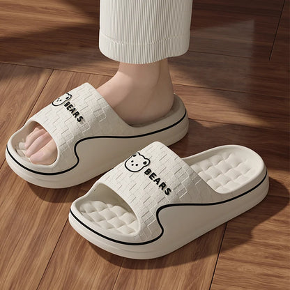 Women's Cute Bear Slide Slippers – Non-Slip EVA Soft Sole