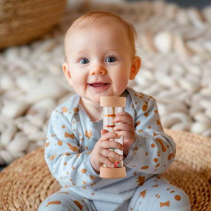 Montessori Baby Rain Stick Sensory Rattle Toy
