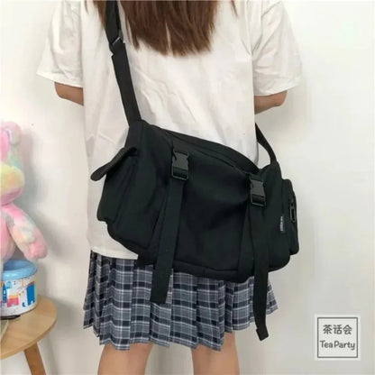 Canvas Crossbody Shoulder Bag – Large Capacity Casual Messenger