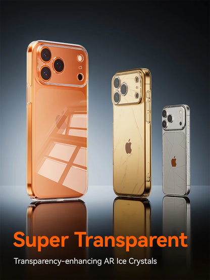 Joyroom Case Iphone 17 16 Pro Max Crystal Transparent Pc Anti-Yellow Lens Protection Cover