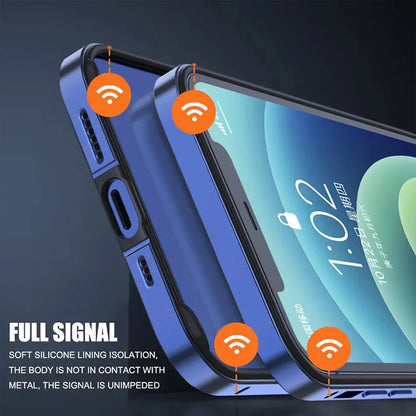 Hybrid Silicone Frame Aluminum Metal Phone Case Iphone 17 16 15 14 13 12 Pro Max Better Heat Bumper