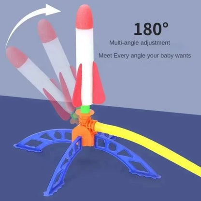 Kids Rocket Launcher Foot Pump Toy – Outdoor Air-Powered Stomp Rocket Set