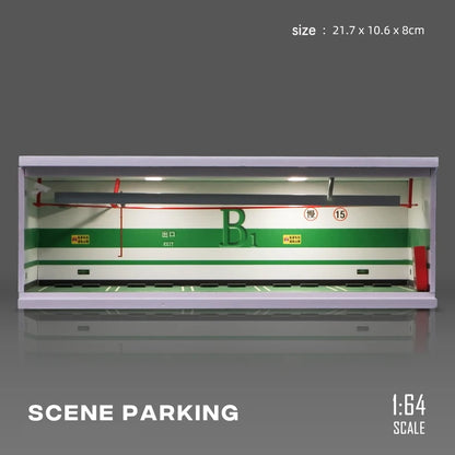 Garage Scene Diorama Model Kit – Collectible Decoration (No Dolls or Cars Included)
