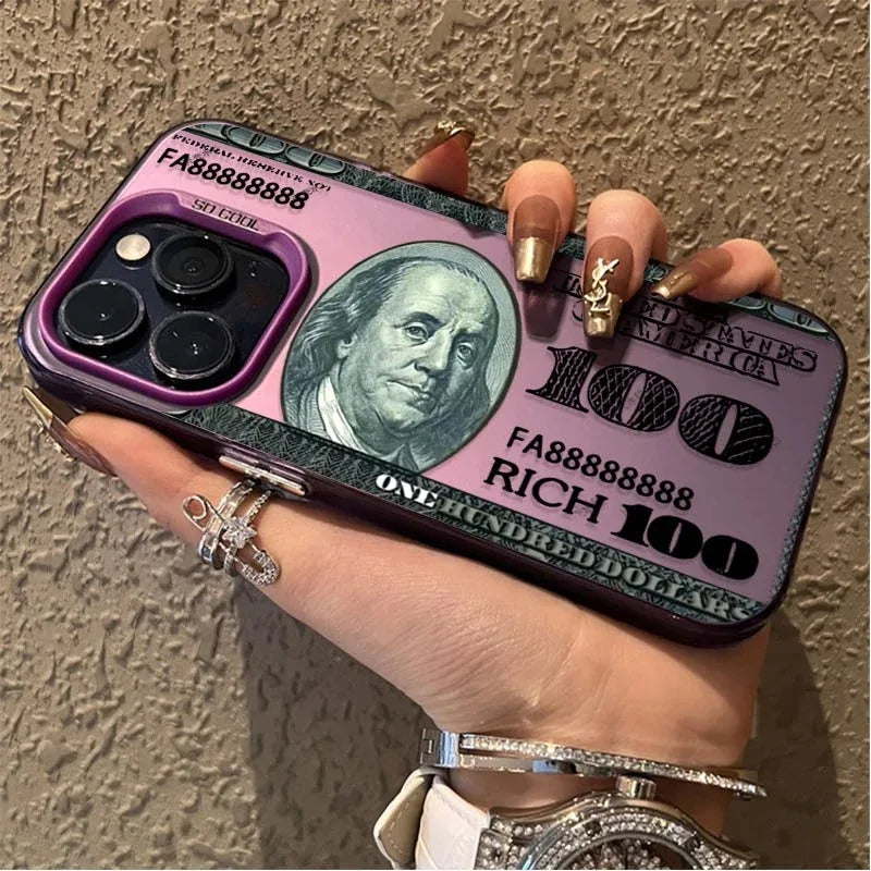 Dollar Popular Design Pc Phone Case Iphone 15 16 14 Plus 16e 13 12 Pro Max Shockproof Matte Hard Usd
